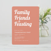 Moderne Eenvoudige Thanksgiving Feast Dinner Invit Kaart (Staand voorkant)
