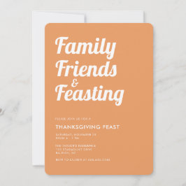 Moderne Eenvoudige Thanksgiving Feast Dinner Invit Kaart