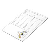 Moderne eenvoudige tools Minimale weekagenda Notitieblok (Schuin)