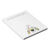 Moderne, eenvoudige tools minimalistisch, grappig notitieblok (Schuin)