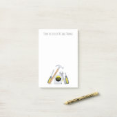 Moderne, eenvoudige tools minimalistisch, grappig post-it® notes (Op bureau)