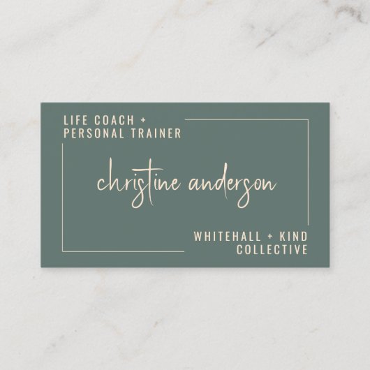 Moderne, eenvoudige trainer voor persoonlijke trai visitekaartje (Voorkant)