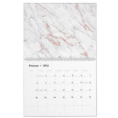 Moderne, eenvoudige trendy elegant-kerkkleurige pa kalender (Feb 2026)