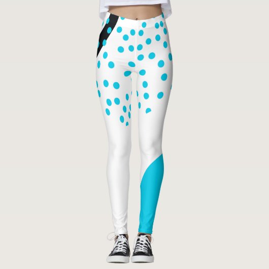 Moderne, eenvoudige, trendy, stadscyclus grafisch leggings (Voorkant)