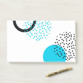 Moderne, eenvoudige, trendy, stadscyclus grafisch post-it® notes (Op bureau)