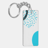 Moderne, eenvoudige, trendy, stadscyclus grafisch sleutelhanger (Voorkant Links)