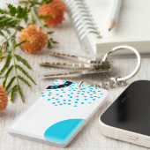 Moderne, eenvoudige, trendy, stadscyclus grafisch sleutelhanger (Voorkant Rechts)