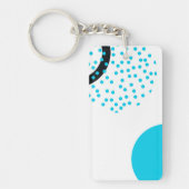 Moderne, eenvoudige, trendy, stadscyclus grafisch sleutelhanger (Voorkant)