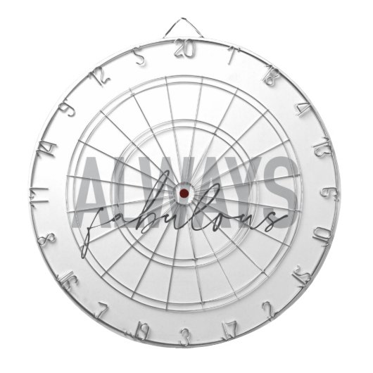 Moderne, eenvoudige, trendy typografie Altijd verb Dartbord (Voorkant)