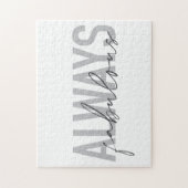 Moderne, eenvoudige, trendy typografie Altijd verb Legpuzzel (Verticaal)