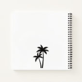 Moderne Eenvoudige Tropische Monogrammen Notitieboek (Achterkant)