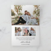 moderne eenvoudige trouw Handgeschreven Script 6-f Bedankkaart (Binnen)