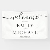 Moderne, eenvoudige trouwbanner spandoek (Horizontaal)