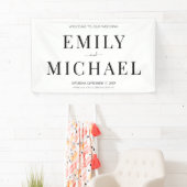 Moderne, eenvoudige trouwbanner spandoek (Insitu)