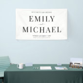 Moderne, eenvoudige trouwbanner spandoek (Beurs)