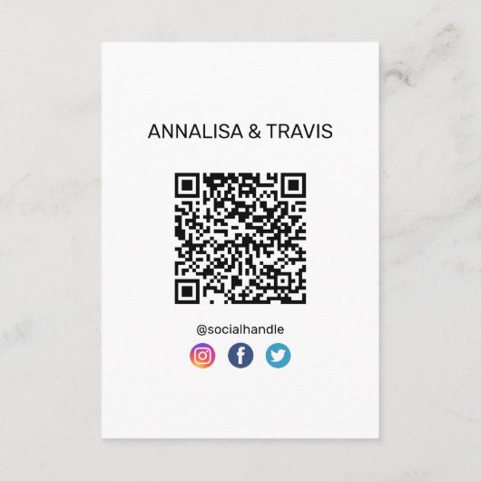 Moderne eenvoudige trouwdetails kaart (Achterkant)