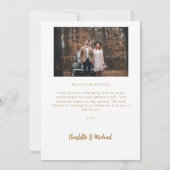 Moderne eenvoudige trouwfoto bedankkaart (Achterkant)