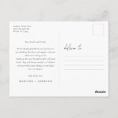 Moderne Eenvoudige Trouwfoto Dank u Briefkaart (Achterkant)