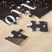 Moderne Eenvoudige Trouwfoto Legpuzzel (Zijkant)