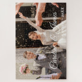 Moderne Eenvoudige Trouwfoto Legpuzzel (Verticaal)