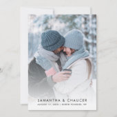 Moderne Eenvoudige Trouwfoto Save The Date (Voorkant)