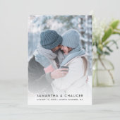 Moderne Eenvoudige Trouwfoto Save The Date (Staand voorkant)