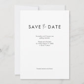 Moderne Eenvoudige Trouwfoto Save The Date (Achterkant)