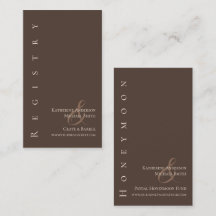 Moderne Eenvoudige Trouwregister-Country Brown