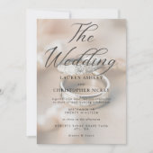 Moderne Eenvoudige Trouwringen achtergrond Uitnodi Kaart (Voorkant)