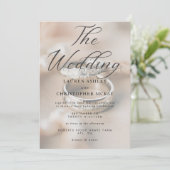 Moderne Eenvoudige Trouwringen achtergrond Uitnodi Kaart (Staand voorkant)