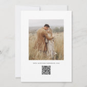 Moderne Eenvoudige Typenamen Foto Bruiloft Save The Date (Achterkant)