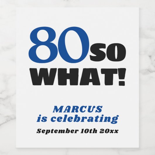 Moderne Eenvoudige Typografie 70e verjaardag Wijnl Wijn Etiket (Enkel label)