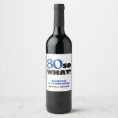 Moderne Eenvoudige Typografie 70e verjaardag Wijnl Wijn Etiket (Voorkant)