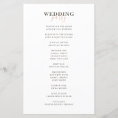 Moderne eenvoudige typografie. Elegant trouwprogra (Achterkant)