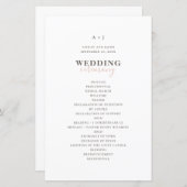 Moderne eenvoudige typografie. Elegant trouwprogra (Voorkant / Achterkant)