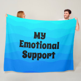 Moderne eenvoudige typografie Elegante Aqua Blue G Fleece Deken