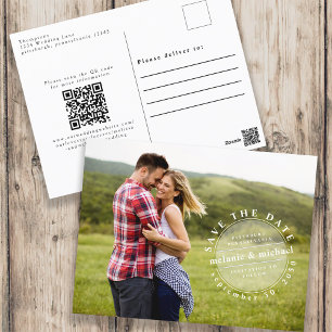 Moderne eenvoudige typografie Foto minimalistisch  Briefkaart