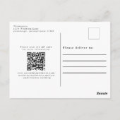 Moderne eenvoudige typografie Foto minimalistisch  Briefkaart (Achterkant)