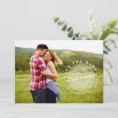 Moderne eenvoudige typografie Foto minimalistisch Save The Date (Staand voorkant)