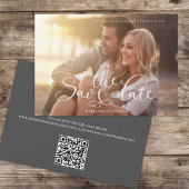 Moderne Eenvoudige Typografie Foto QR Code Website Save The Date