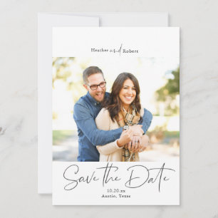 Moderne eenvoudige typografie foto Save the Date