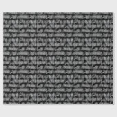 Moderne eenvoudige typografie Hearts Pattern Famil Cadeaupapier (Vlak)