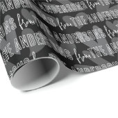 Moderne eenvoudige typografie Hearts Pattern Famil Cadeaupapier (Rol Hoek)