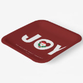 Moderne Eenvoudige Typografie Holly Joy Kerstparty Papieren Bordje (Gebogen)