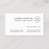 Moderne Eenvoudige Typografie-Logo. minimalistisch Visitekaartje (Achterkant)