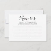 Moderne Eenvoudige Typografie Memorial Reply RSVP Kaartje (Achterkant)