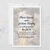 Moderne Eenvoudige Typografie Overlay 3 Fotohuweli Save The Date (Achterkant)