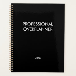 Moderne Eenvoudige Typografie Professioneel Zwart Planner