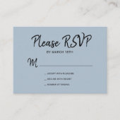 Moderne eenvoudige typografie script bruiloft RSVP Informatiekaartje (Voorkant)