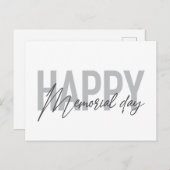 Moderne, eenvoudige typografie van Fijne Memorial  Briefkaart (Voorkant / Achterkant)